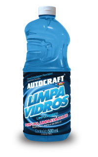 cashcarry_limpavidros.jpg - O Limpa Vidros Autocraft limpa, tira manchas e desengordura os vidros. Pode ser usado no reservatório do carro e em residências.