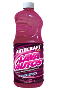 lava_autos_autocraft1.jpg - O Lava Autos Autocraft é formulado com tensoativos biodegradáveis. Limpa e remove sujeiras de tráfego, resíduos de poluição, terra e etc. Ideal para a limpeza rotineira.