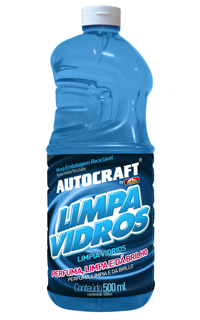 limpa_vidros_autocraft2.jpg - O Limpa Vidros Autocraft limpa, tira manchas e desengordura os vidros. Pode ser usado no reservatório do carro e em residências.