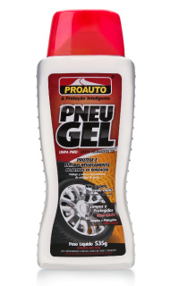 pneu_gel.jpg - Desenvolvido para proporcionar vantagens sobre os produtos tradicionais. Pneu Gel Proauto não mancha e não escorre, tornando o manuseio higiênico prático e econômico. Protege e conserva pneus, tapetes e artigos de borrachas em geral, evitando o ressecamento deixando a superfície com aspecto de nova.