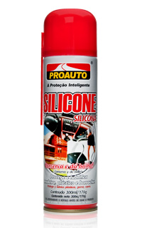 silicone_aero.jpg - Silicone Aerosol Proauto foi formulado para proteger e dar brilho as superfícies onde aplicado. Com uma formulação de alta qualidade e agradável aroma previne contra atritos, rachaduras, ferrugem, corrosão e repele água aumentando vida útil dos equipamentos.Pode ser aplicado em automóveis, equipamento fitness, motos e no uso doméstico em geral.