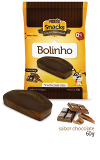 bolinhos_chocolate1.jpg - Macios, não contém subproduto animal. Sabor chocolate. Vem em embalagem com 2 unidades.