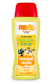 shampoo_neutro.jpg - O Shampoo Neutro PROCÃO é um produto inovador, desenvolvido com Óleo de Andiroba, rico em propriedades emolientes.Além de limpar, o shampoo neutro PROCÃO, trata e deixa os pêlos macios.