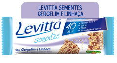 gergelim_linhaca.jpg - Gergelim, linhaça, maltodextrina, óleo de soja, cloreto de sódio, edulcorante natural maltitol ou isomalte, antiumectante bicarbonato de sódio. CONTÉM GLÚTEN.* % Valores Diários de referência com base em uma dieta de 2000 kcal, ou 8400 kJ. Seus valores diários podem ser maiores ou menores dependendo de suas necessidades energéticas ** Valores Diários não estabelecidos.Porção de 10g(1 unidade)  Quantidade por porção:       Valor energético 40 kcal-170Kj, Carboidratos 4,5g, dos quais: 2% Polióis 3,8g, Proteínas 1,4g, Gorduras totais 3,3g, Gorduras saturadas 0,5g, Gorduras trans 0g, Fibra alimentar 0,5g, Sódio 4,8mg, Cálcio 8,7mg.