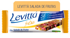 saladadefrutas.jpg - Banana passa, maçã desidratada com casca, maçã desidratada vermelha, damasco, uva passa, manga e abacaxi liofilizados. NÃO CONTÉM GLÚTEN.* % Valores Diários de referência com base em uma dieta de 2000 kcal, ou 8400 kJ. Seus valores diários podem ser maiores ou menores dependendo de suas necessidades energéticas** Valores Diários não estabelecidos.Porção de 20g(1 unidade)  Quantidade por porção:                                  % V.(*) Valor energético 58 kcal- 244Kj, Carboidratos 14 g, Proteínas 0,7g, Gorduras totais 0g, Gorduras saturadas 0g, Gorduras trans 0g, Fibra alimentar 0,7 g, Sódio 84mg, Potássio 212mg.