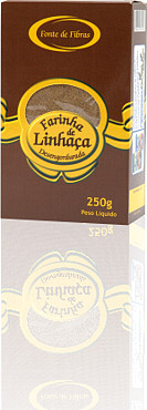 farinha_linhaca_marron_deseng.jpg - A Farinha de Linhaça Desengordurada é um produto do grão da linhaça marrom. Obtido pelo extração do óleo pelo método de prensagem a frio, sendo rico em fibras.