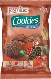COOKIE_cafe.png - Cookies Integrais CaféFonte de fibras, proteínas e ferroLivre de Gorduras Trans Ingredientes: Farinha de trigo integral, farinha de trigo fortificada com ferro e ácido fólico, melado de cana, açucar mascavo, óleos vegetais (palma, milho e girassol), amido de milho, café; solúvel, cacau em pó, maltodextrina, agentes de crescimento (fosfato monocálcico, bicarbonato de sódio, bicarbonato de amônio), estabilizante natural lecitina de soja e aromas.CONTÉM GLÚTENDisponível na versão 200g. 