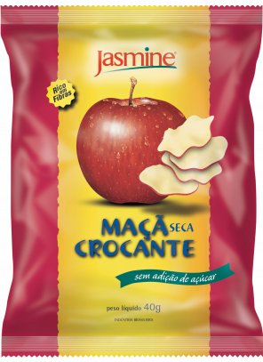 MACA.png - Maçã CrocanteRICO EM FIBRASCONTÉM FIBRA SOLÚVEL: PECTINANÃO CONTÉM AÇÚCAR ADICIONADOIngredientes: Maçã desidratada.NÃO CONTÉM GLÚTENDisponível na versão: 40g